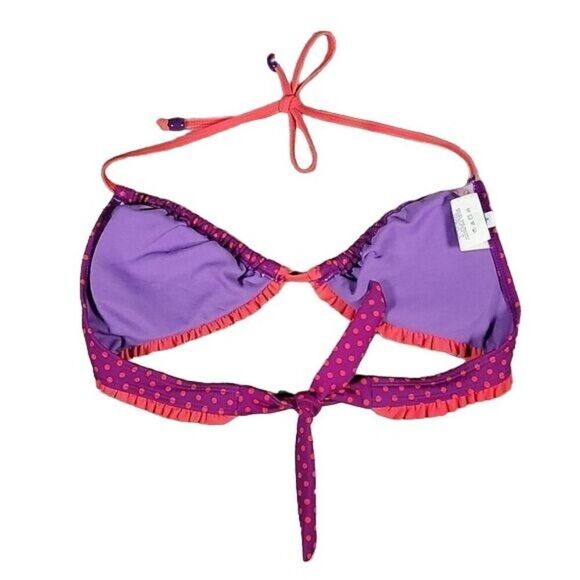 Eco Peace Purple Love Dots String Top Sz S - Picture 2 of 8